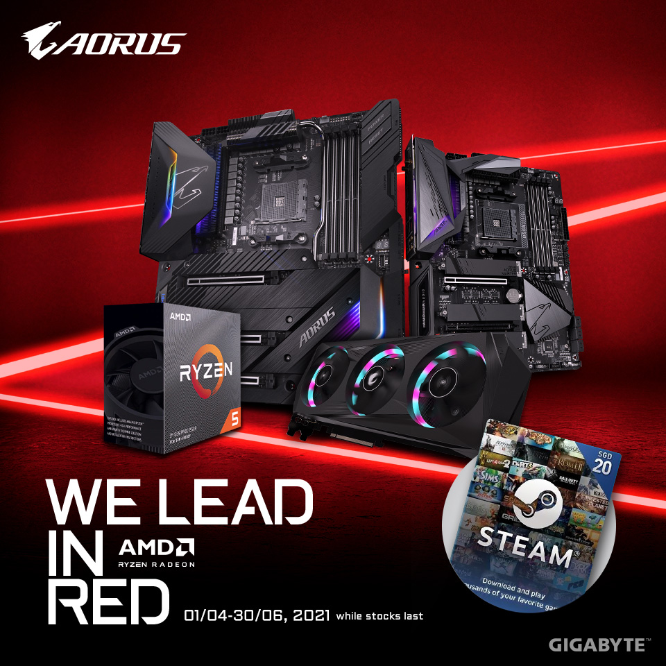 WE LEAD IN RED - AORUS x AMD Q2 Promotion