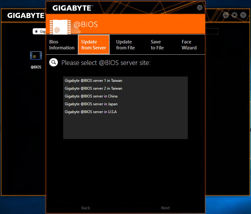 Gigabyte Face Wizard Image Format