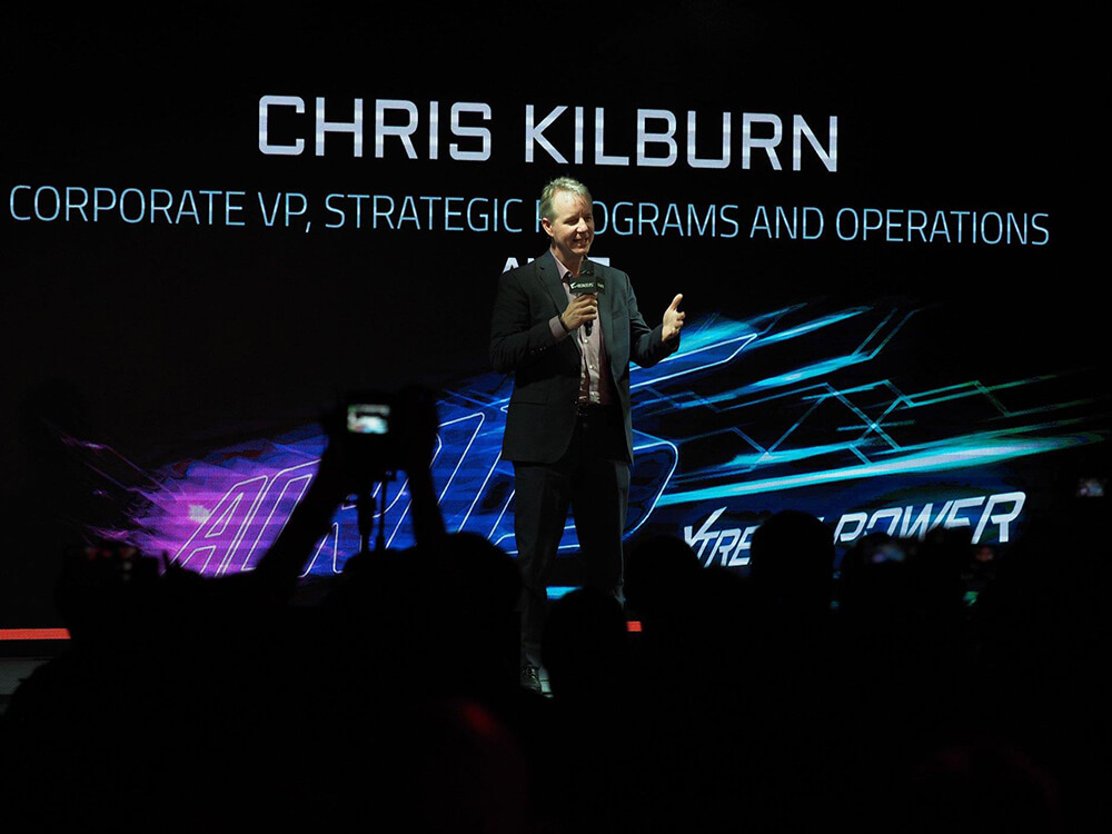 Chris Kilburn (the Corporate VP, Strategic Programs and Operations of AMD) gives us the speech to highlight the close partnership between AMD and GIGABYTE