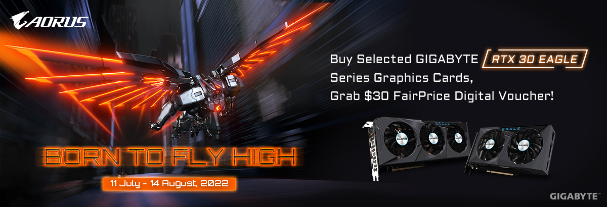 Buy Selected GIGABYTE RTX 30 EAGLE Series Graphics Cards, Grab $30  FairPrice Digital Voucher! | AORUS