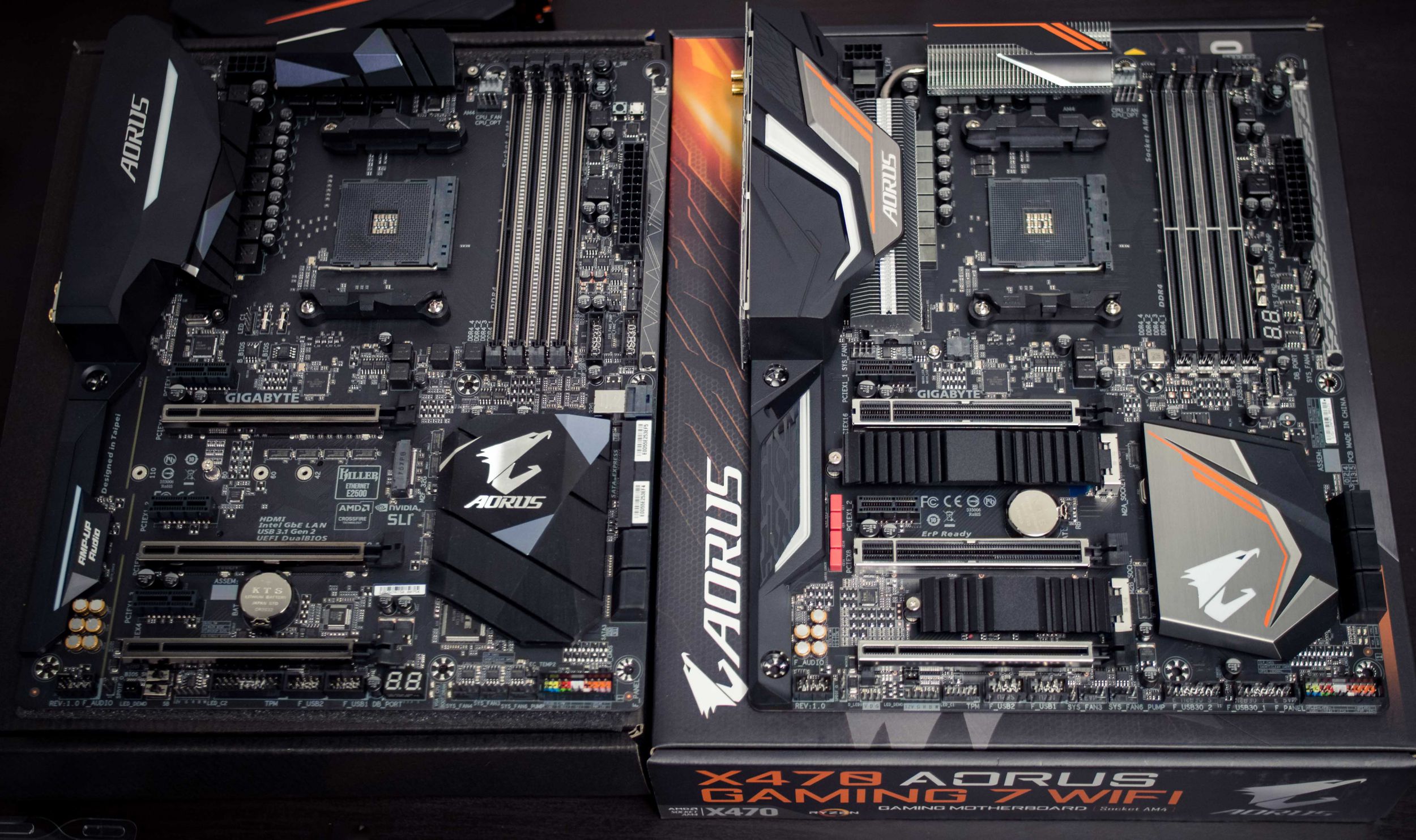 Compared to the previous generation, the X470 AORUS Gaming 7 rocks a bigger and better heat sink.