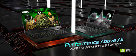 GIGABYTE Unveils New Notebook Lineup Upgraded with NVIDIA GeForce RTX 30 Series Laptop GPUs