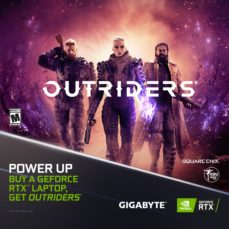 [APAC] POWER UP Buy A GIGABYTE GeForce RTX™ Laptop, Get Outriders*