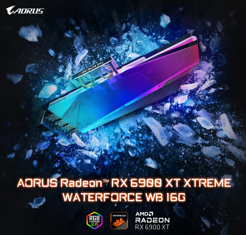 GIGABYTE Launches AORUS Radeon™ RX 6900 XT WATERFORCE WB 16G graphics card