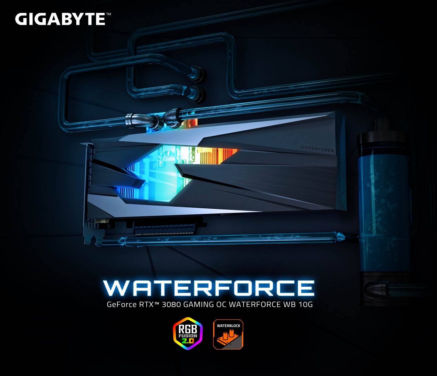 GIGABYTE Launches GeForce RTX™ 3080 GAMING OC WATERFORCE WB 10G graphics card