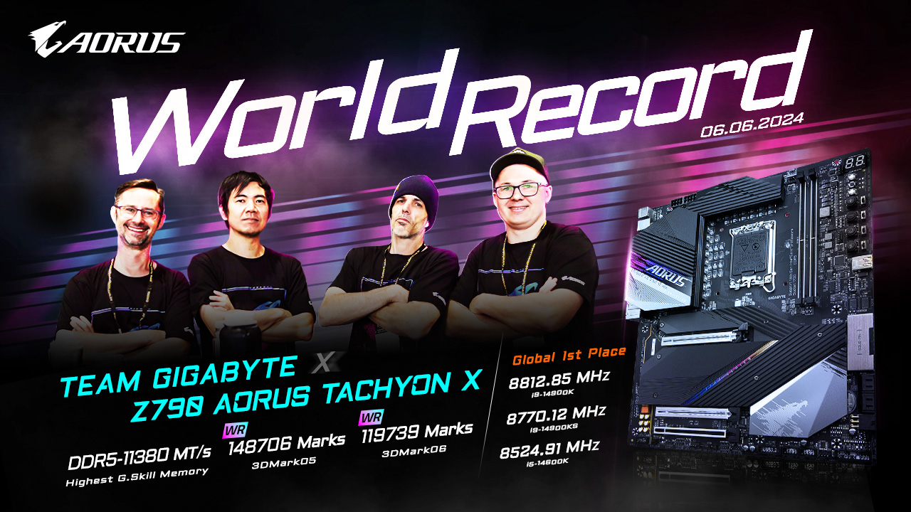 GIGABYTE Achieves New Milestones in Overclocking at G.SKILL’s OC Event for COMPUTEX 2024