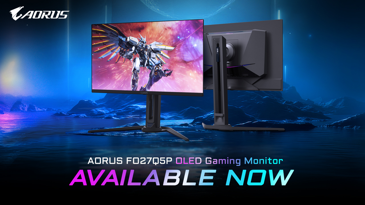 GIGABYTE Announces Availability of 27” QD-OLED Gaming Monitor AORUS FO27Q5P Featuring 500Hz Refresh Rate
