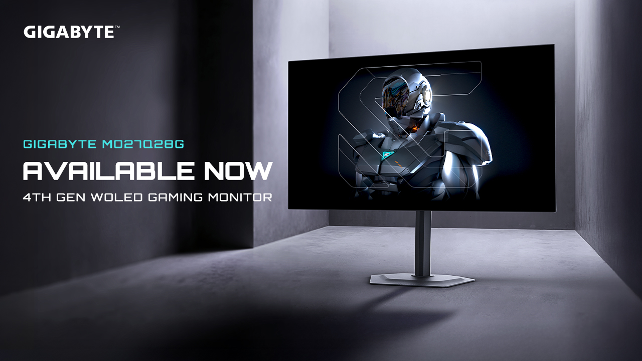 GIGABYTE Announces Availability of 27” QHD 280Hz WOLED Gaming Monitor MO27Q28G with 4-Sided Borderless Design