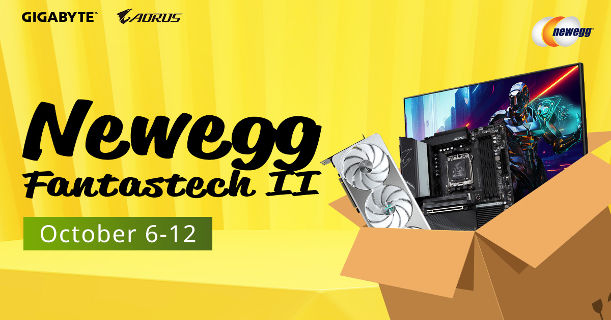 GIGABYTE Offers Exclusive All-Category Savings During Newegg Fantastech II