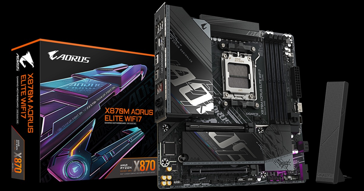 GIGABYTE AORUS X870 MicroATX 黒色バージョンのマザーボード発売