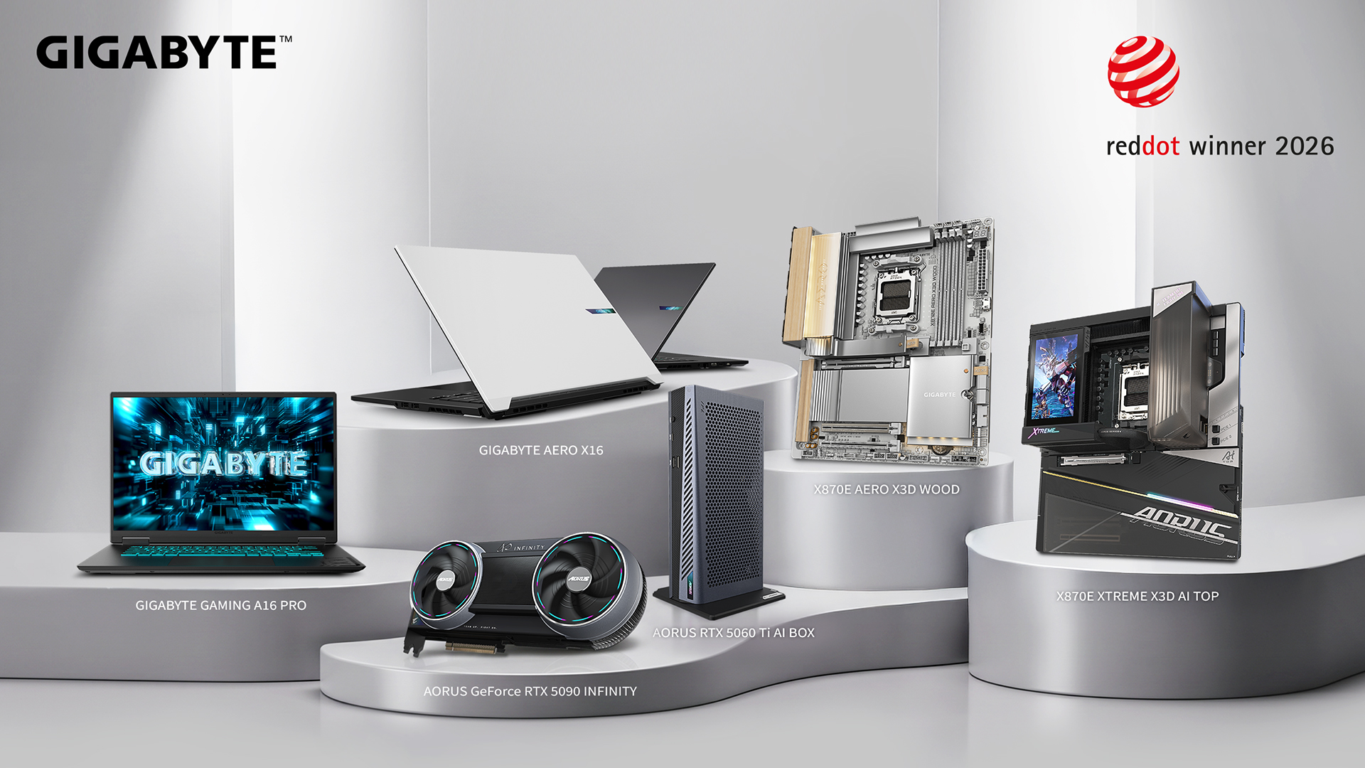 GIGABYTE Wins Red Dot Design Award Across Its AI Product Lineup