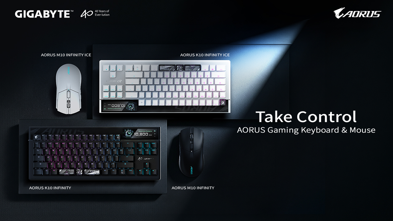 GIGABYTE Unveils Next-Generation Gaming Peripherals with AORUS K10 INFINITY Keyboard and M10 INFINITY Mouse at COMPUTEX 2026