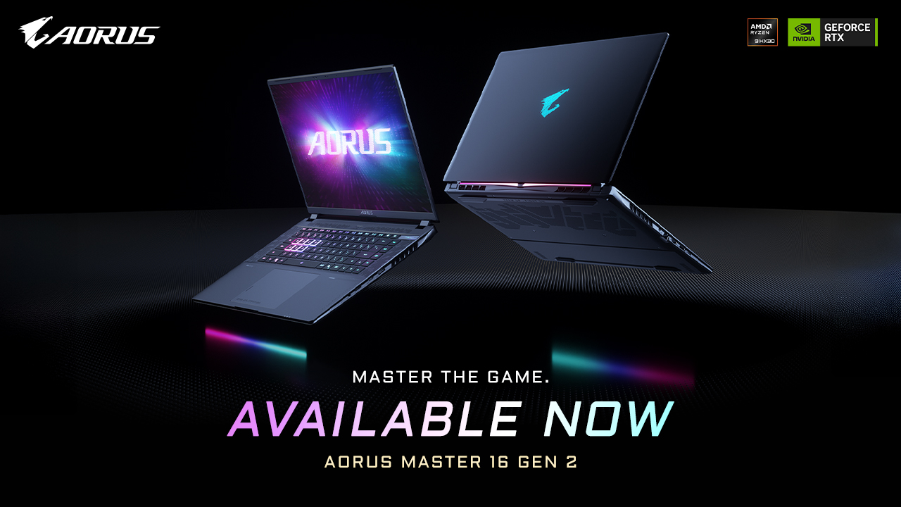 GIGABYTE Announces AORUS MASTER 16 GEN 2 Now Available, Built for AI-Powered Performance and Immersive Play