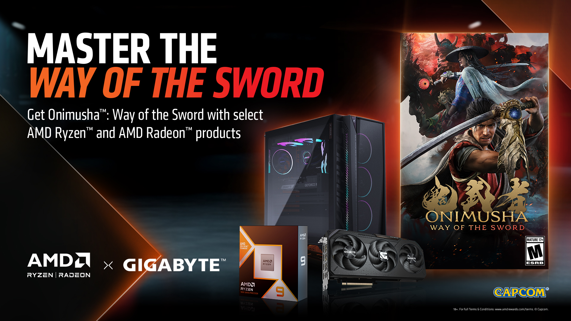 技嘉攜手 AMD 推出《鬼武者 Way of the Sword》遊戲套裝
