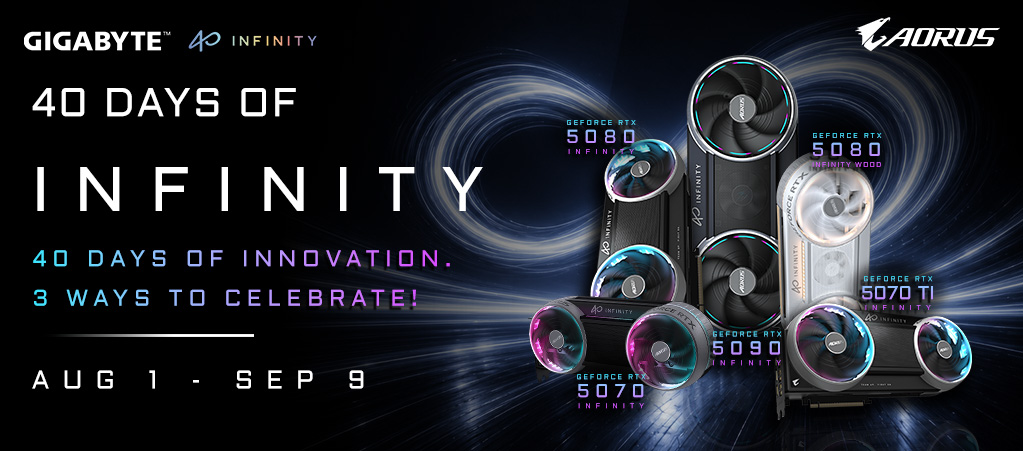 40 Days of INFINITY: Celebrate 40 Years of GIGABYTE Innovation