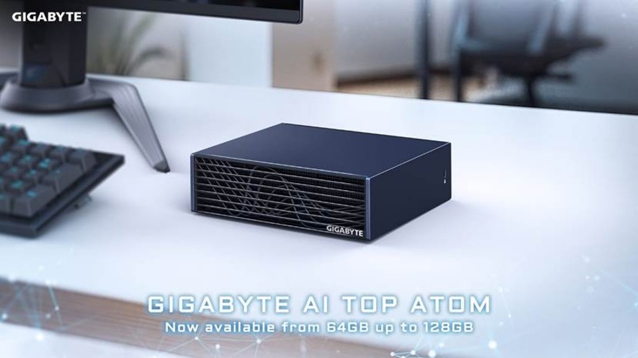 技嘉 AI TOP ATOM 64GB 統一記憶體版本登場，拓展桌上型 AI 開發新可能